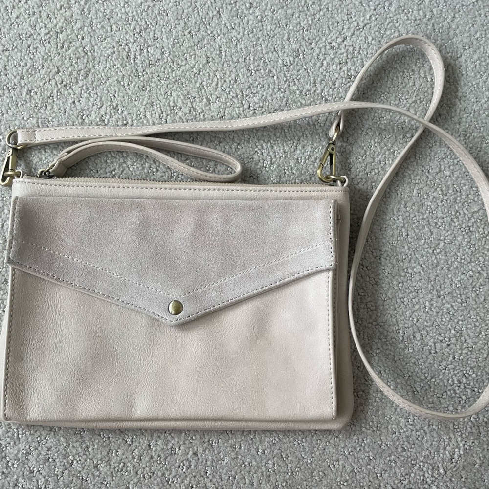 Street Level Cream Crossbody Bag